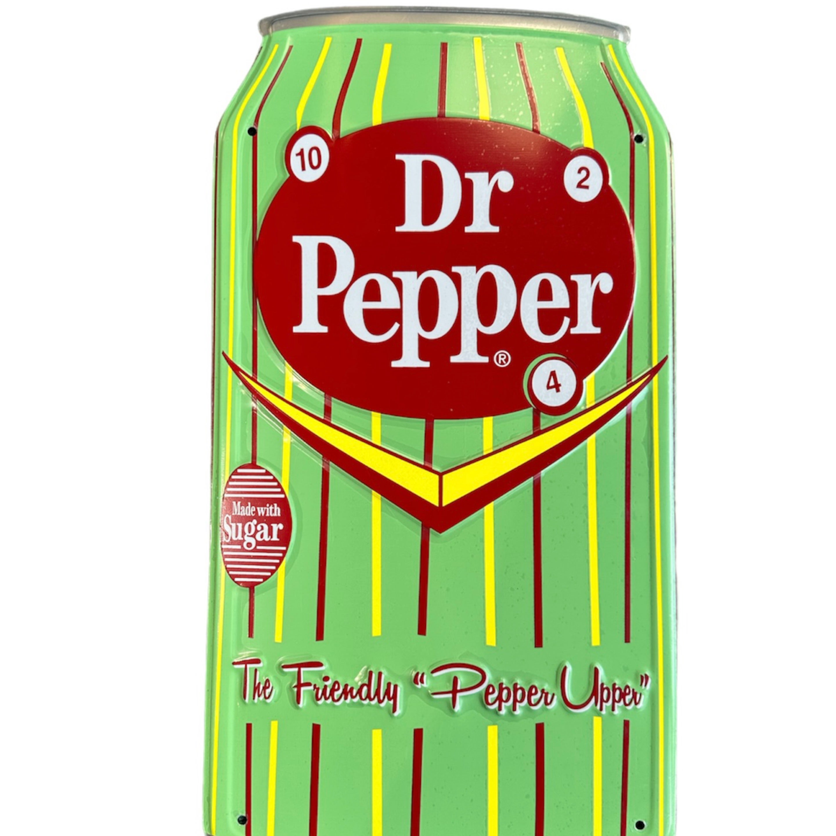 Real Sugar Dr Pepper Can Metal Sign | Dr Pepper Museum Gift Shop