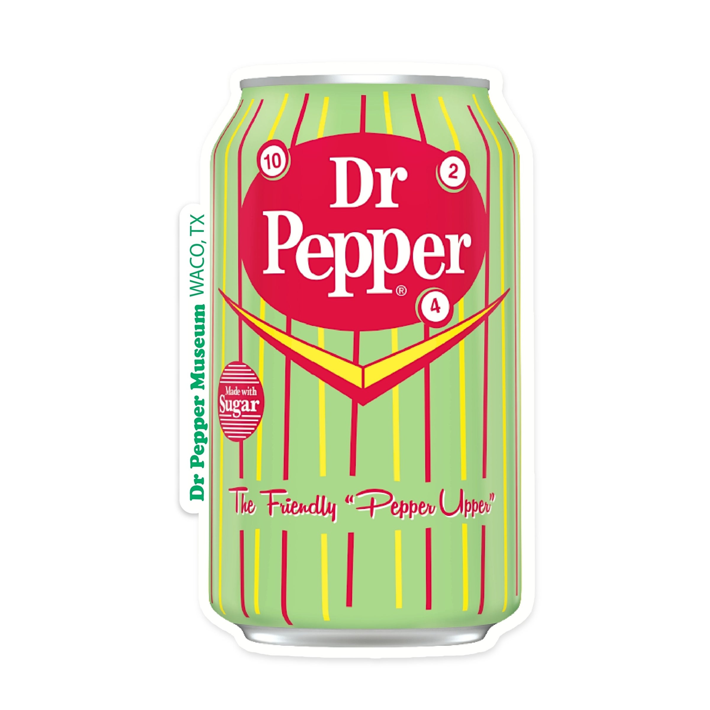 Dr Pepper Real Sugar Can Sticker | Dr Pepper Museum Gift Shop