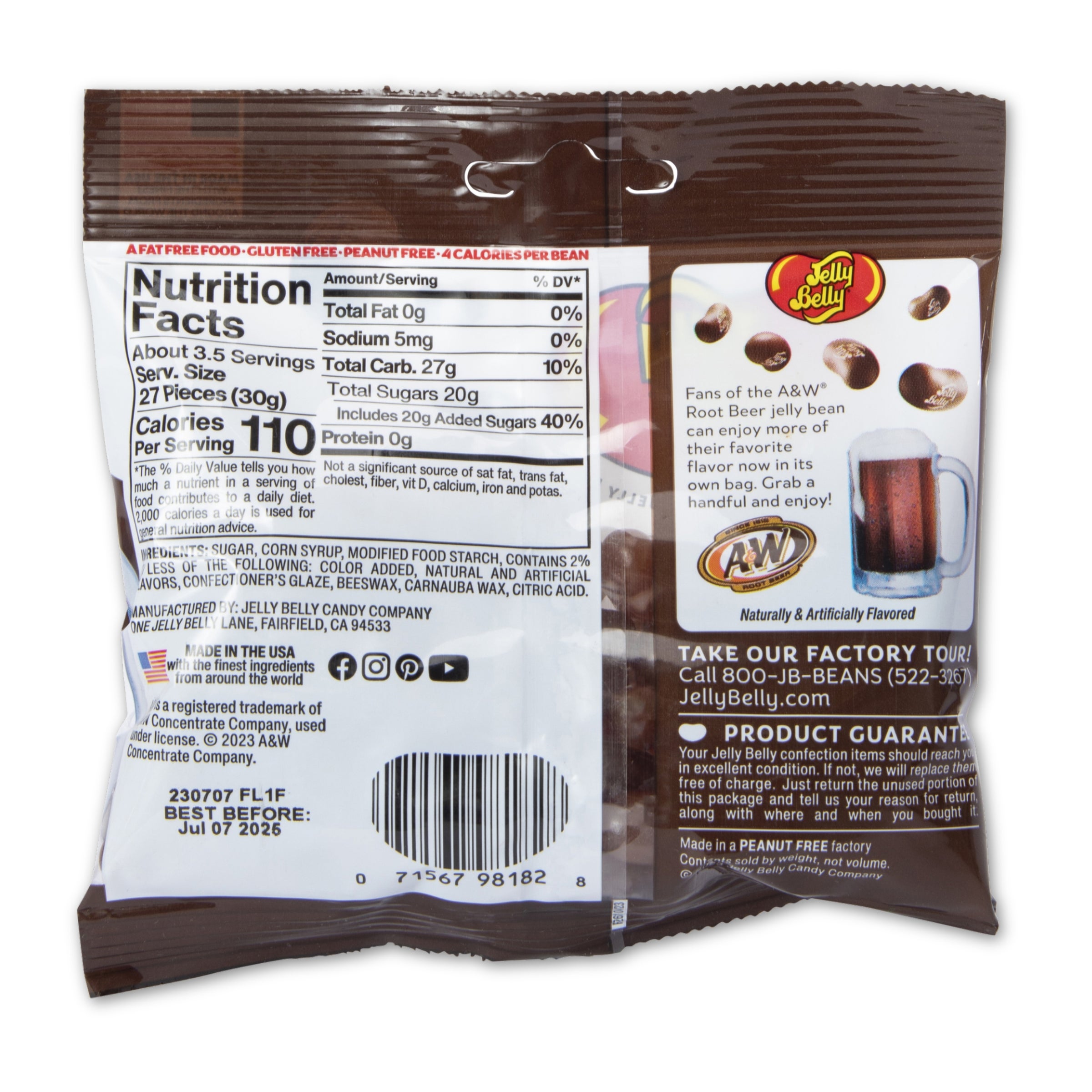 A&W Root Beer Jelly Beans 3.5oz | Dr Pepper Museum Gift Shop