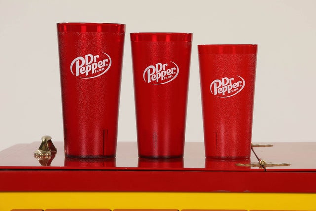 Dr. Pepper Logo Thermo-Serv Vintage collectors Plastic Cup (Glass tumbler)